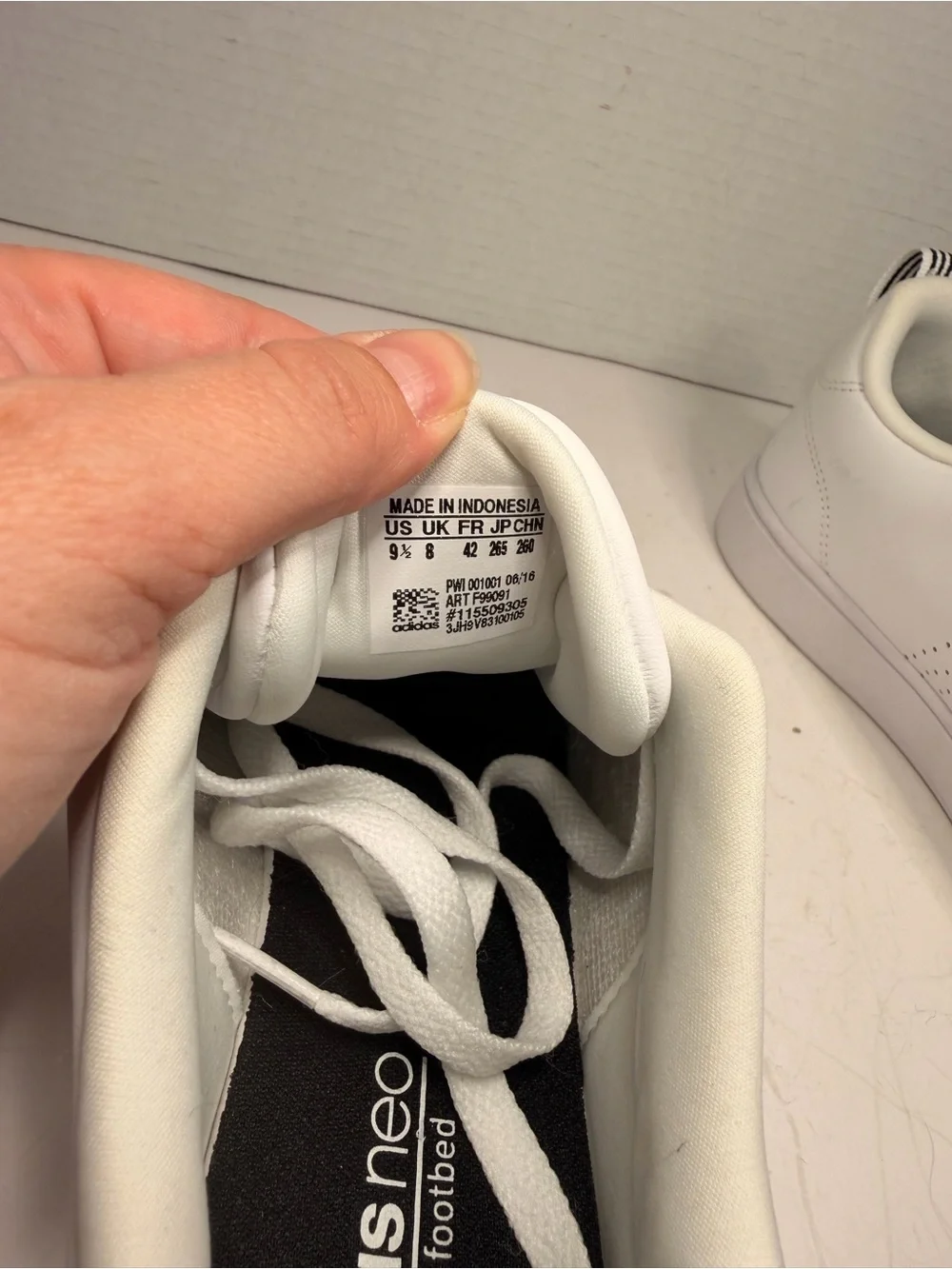 Adidas Advantage Clean White Court Sneakers Shoes Size 9.5